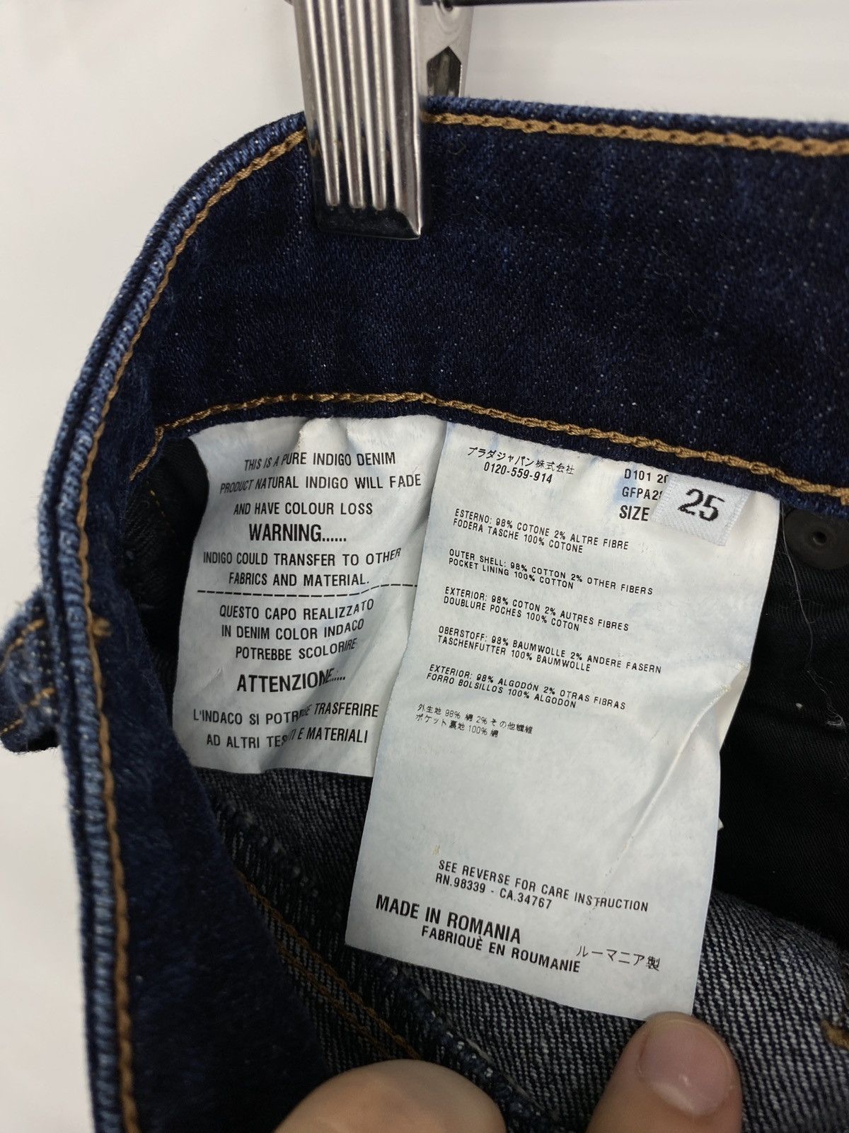 Prada Y2K Prada Women Jeans Contour Fit Rare Retro Hype Size 25" / US 0 / IT 36 - 9 Thumbnail