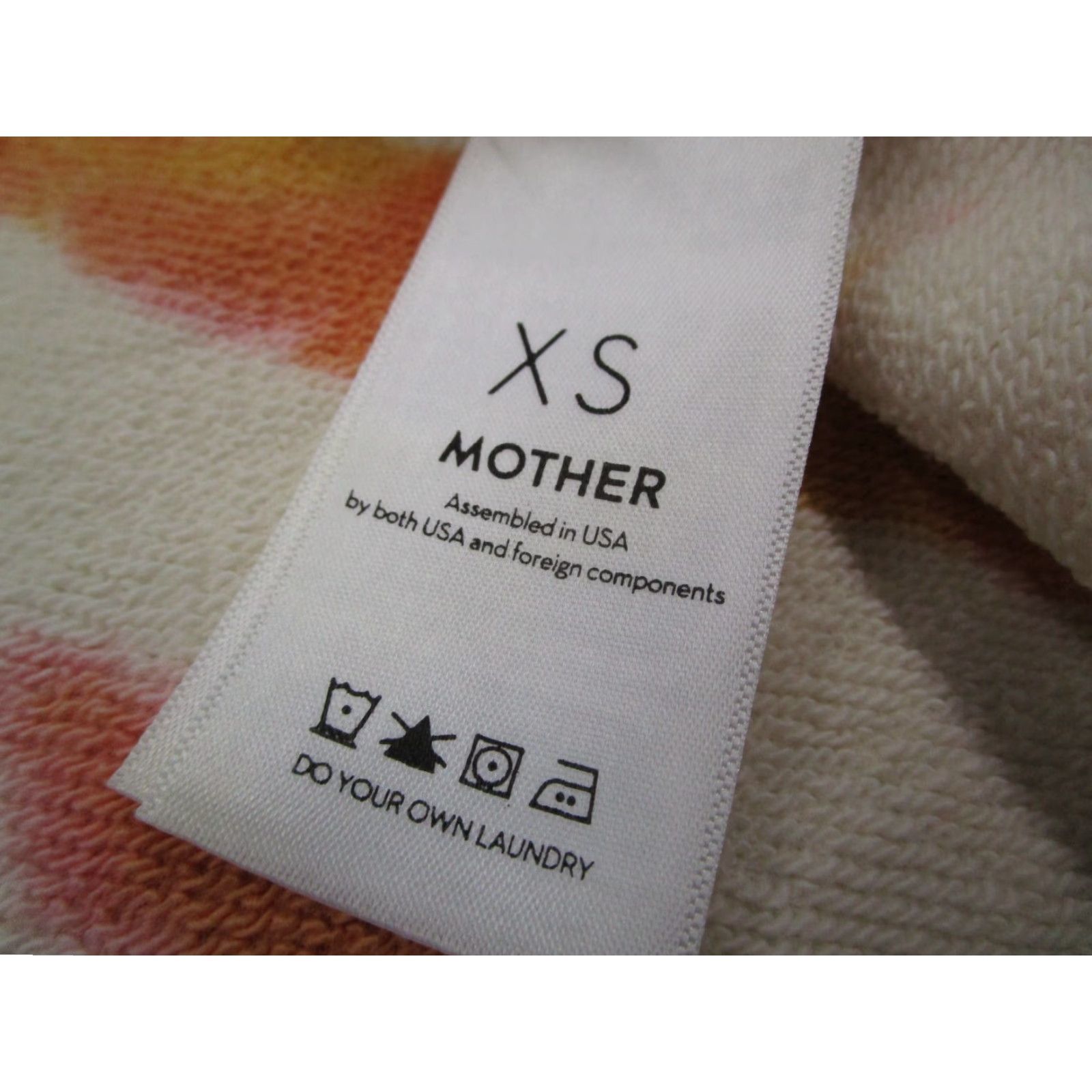 MOTHER Vintage Mother Women’s Yellow Tie Dye Sweatshirt XS Pullover Crew Neck All Seasons Casual Size XS / US 0-2 / IT 36-38 - 3 Thumbnail
