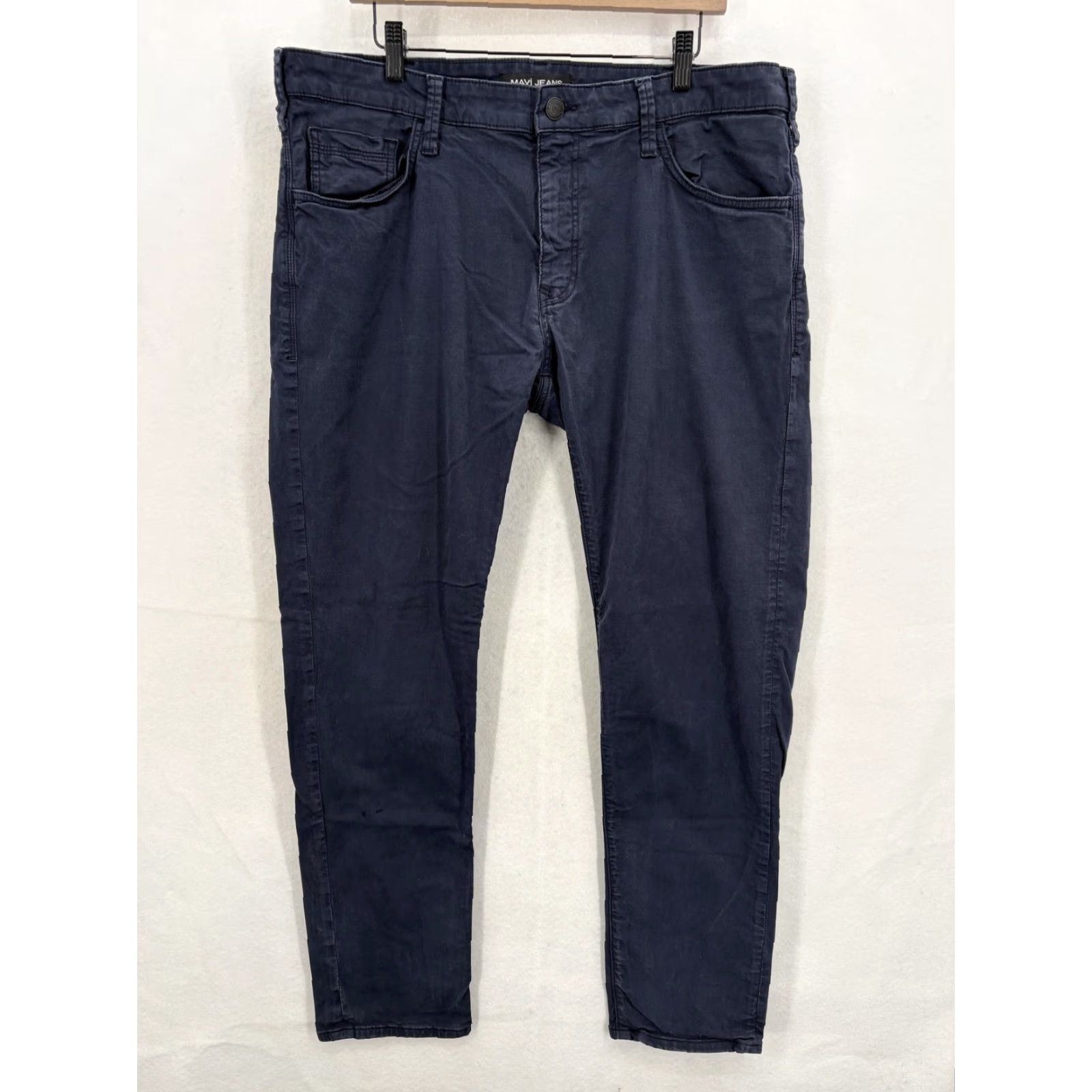 Mavi Mavi Jake 5-Pocket Pants Mens 38x32 Blue Dark Wash Slim Tapered Stretch Casual Size US 38 / EU 54 - 2 Thumbnail