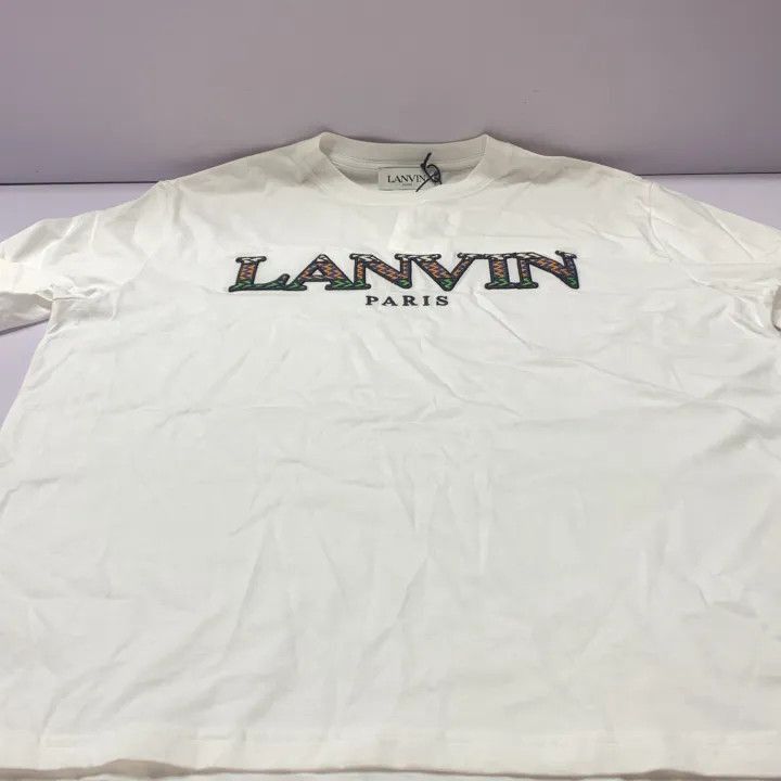 Lanvin Lanvin Logo Printed Short Sleeve T-Shirt -2507 Size US L / EU 52-54 / 3 - 8 Thumbnail