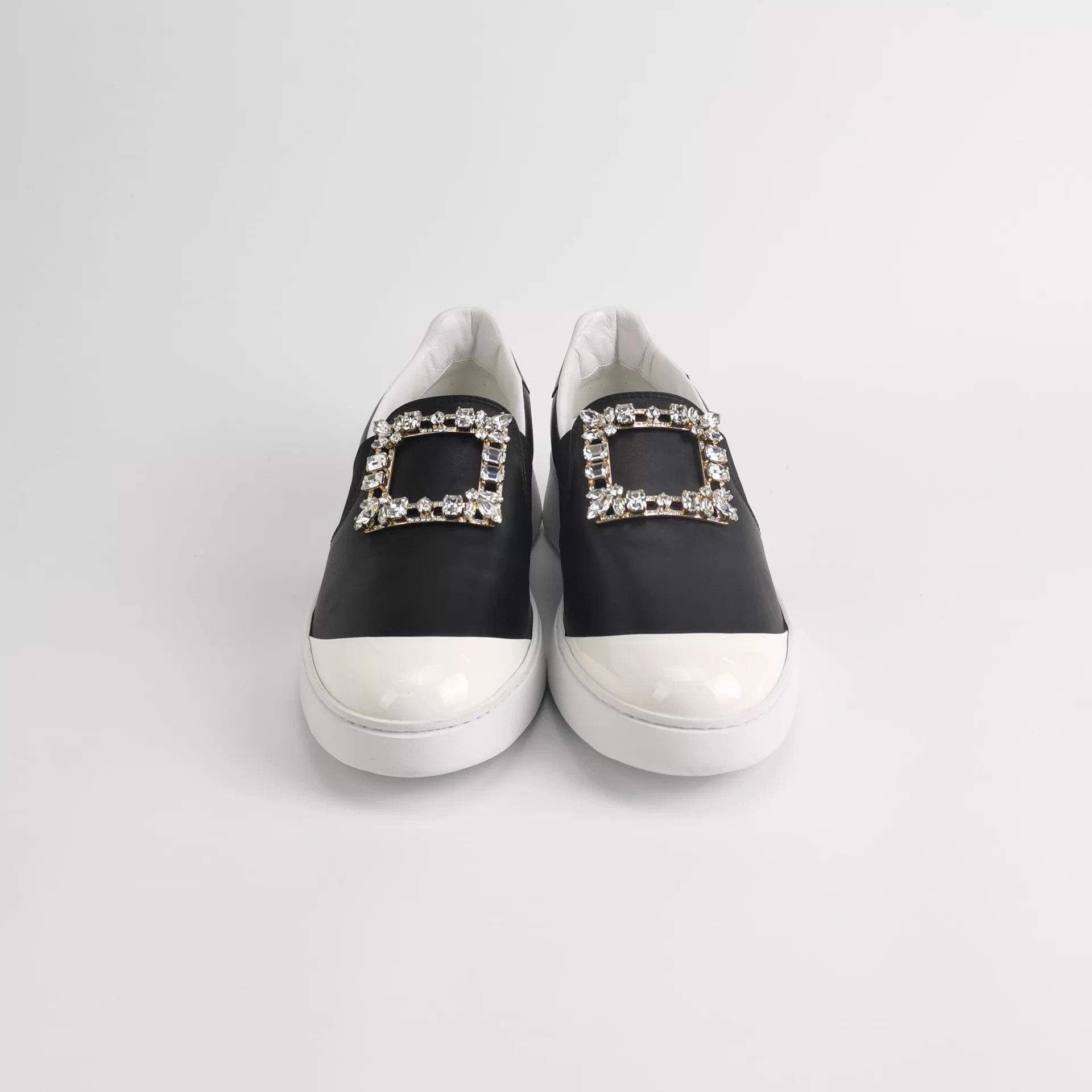 Roger Vivier Roger Vivier Crystal Buckle Sneaker Black White 40 Size US 9.5 / IT 39.5 - 9 Thumbnail