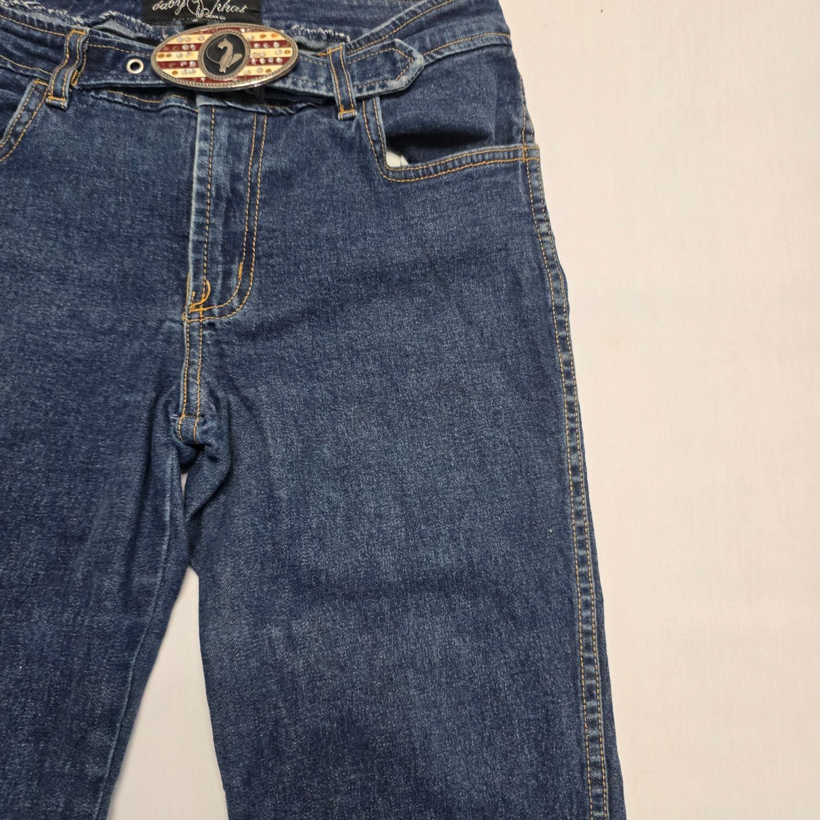 Vintage Vintage Baby Phat Jeans 5 Medium Wash Denim Rhinestone Y2K Size 27" / US 4 / IT 40 - 3 Thumbnail