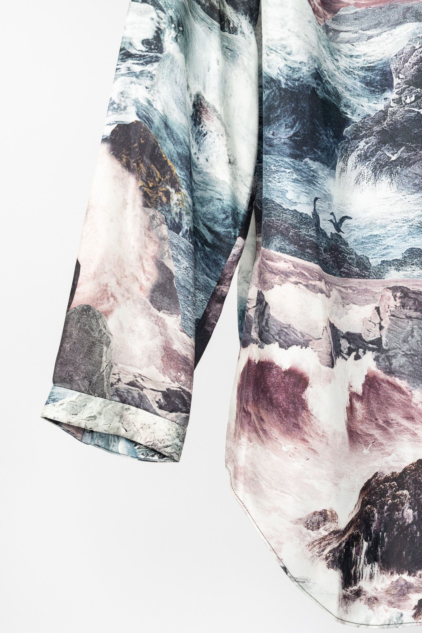 Carven Carven PF14 Multicolore Silk-Twill Sea-Print Buttoned Shirt Size XL / US 12-14 / IT 48-50 - 4 Thumbnail