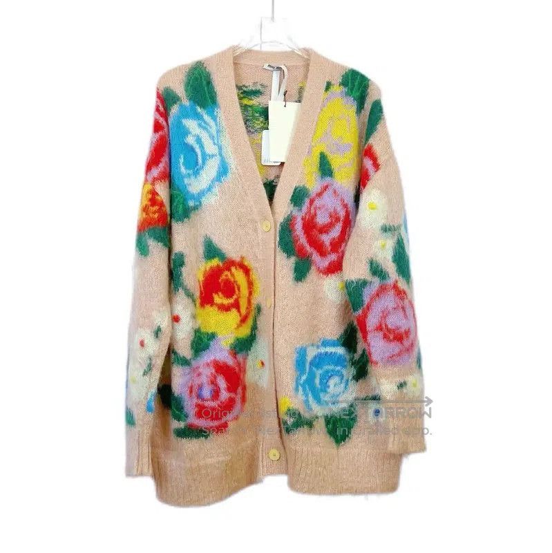 Miu Miu Miu Miu Floral Pattern Cardigan for Women . Size XS / US 0-2 / IT 36-38 - 1 Thumbnail