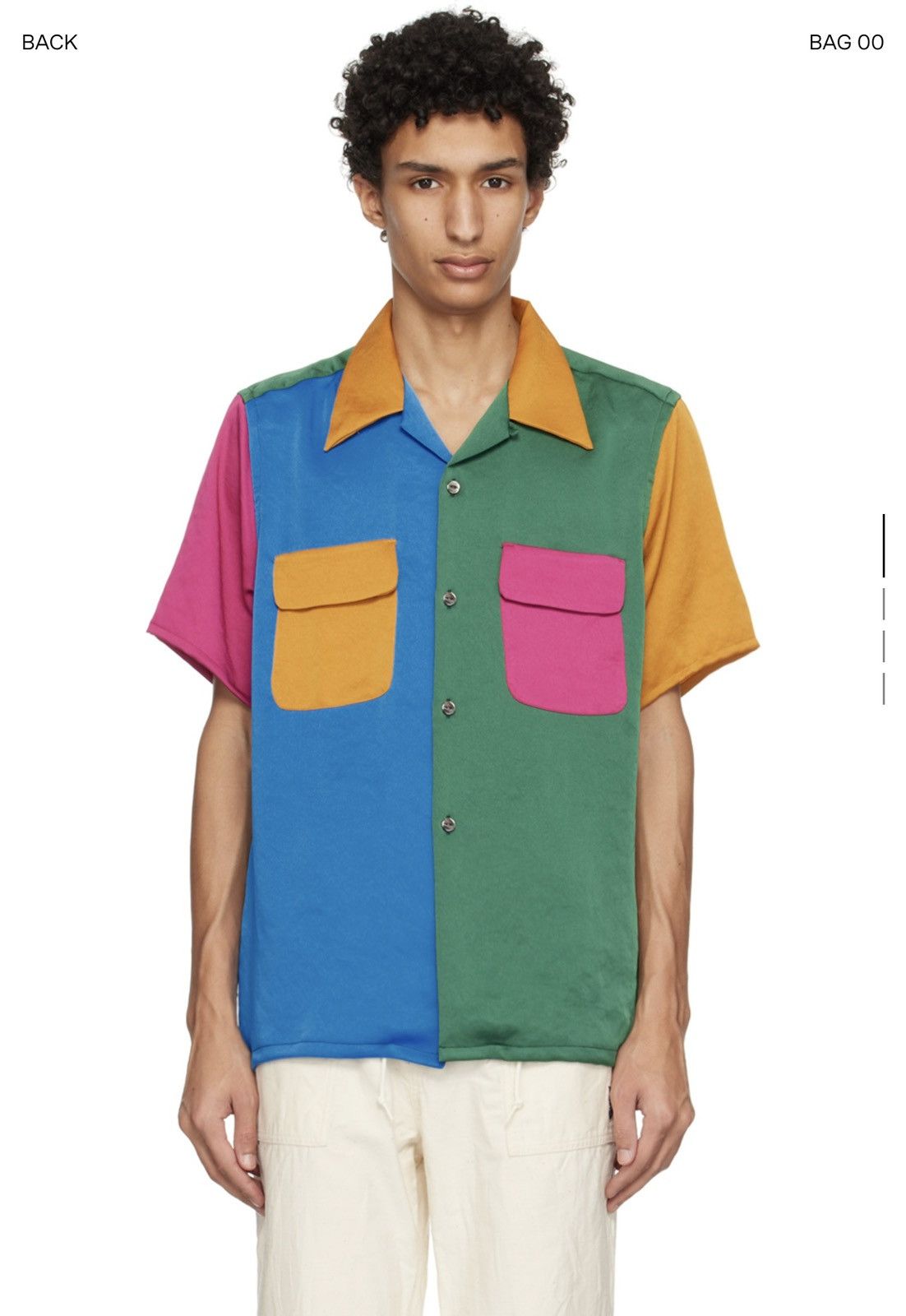 Needles Needles S/S Classic Poly Sateen Shirt Vivid Tone Multi Color Size US L / EU 52-54 / 3 - 6 Thumbnail