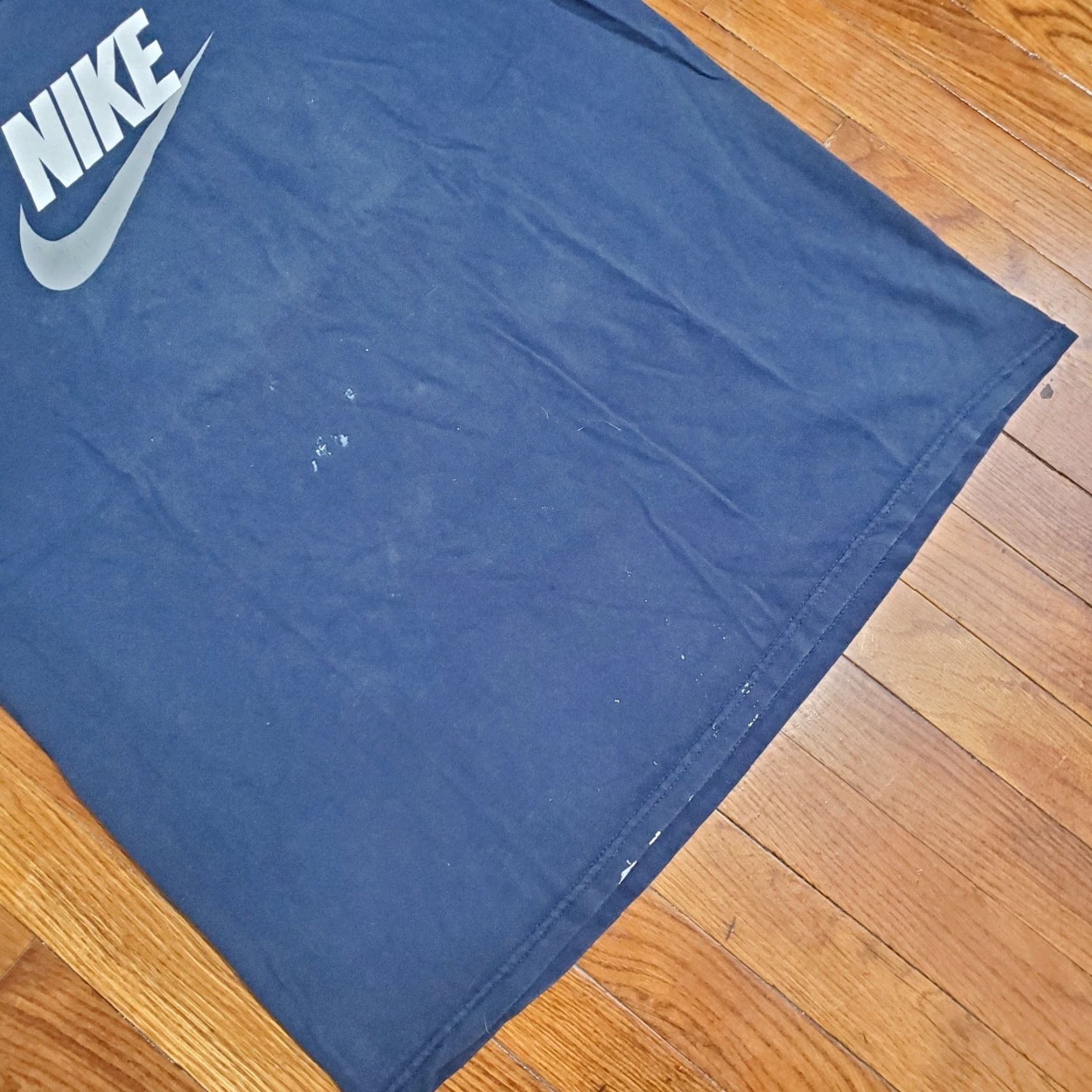 Nike VINTAGE Nike T Shirt XL 90s Spellout Graphic White Tag Paint Stained Blue Cotton Cotton Blend Embroidered Mens Shirt 1990s Sports USA Y2K Size US XL / EU 56 / 4 - 2 Thumbnail