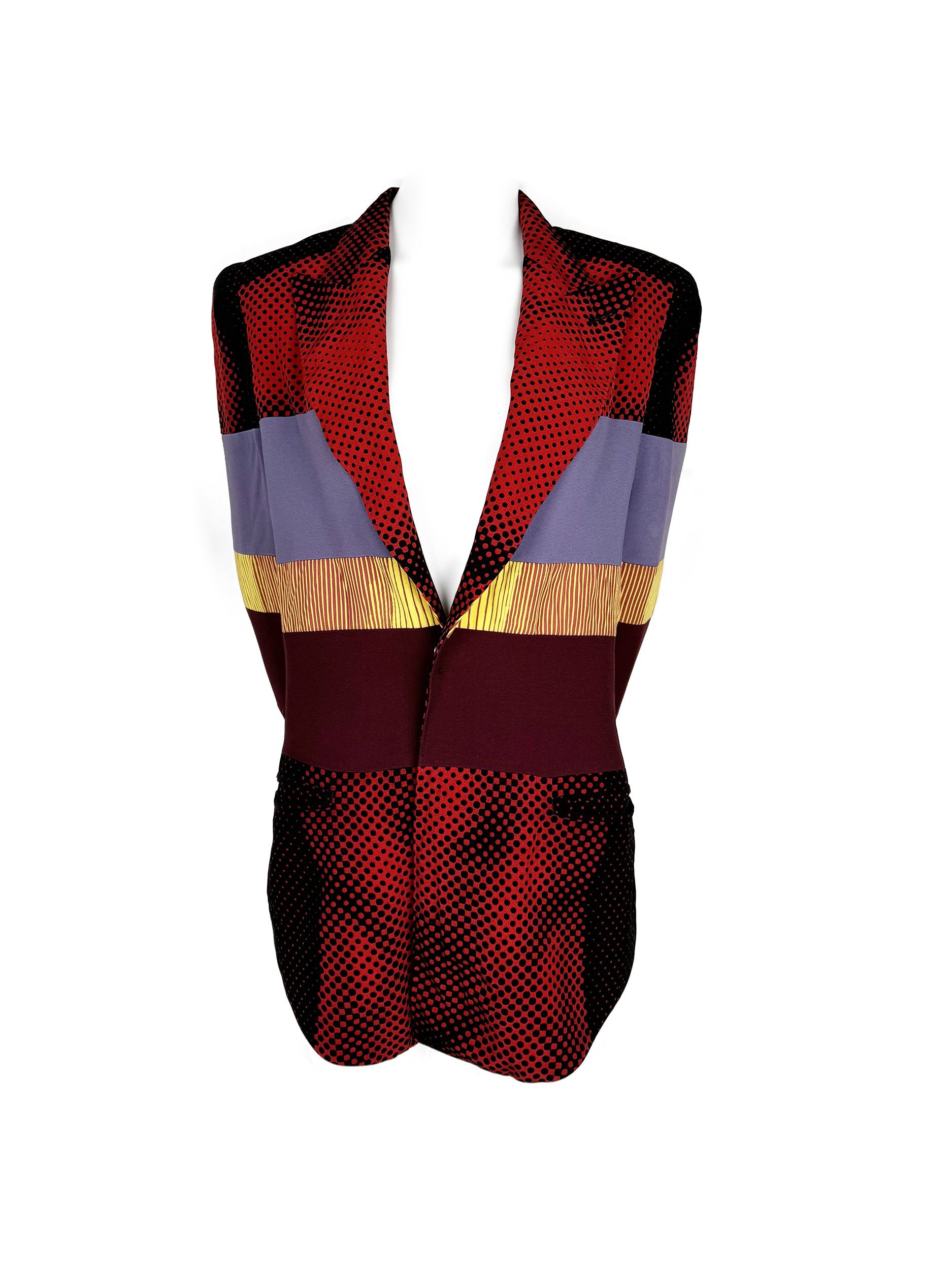 Jean Paul Gaultier Jean Paul Gaultier S/S 1996 Vintage Cyberbaba Print Blazer M Size M / US 6-8 / IT 42-44 - 8 Thumbnail