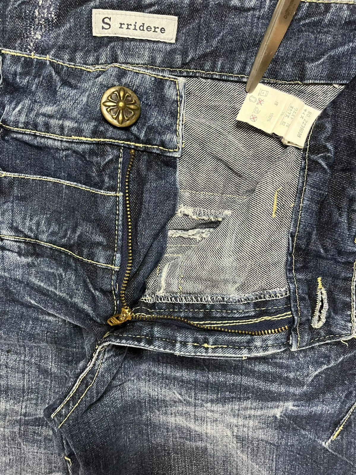 Japanese Brand Vintage Japanese Brand Double Waist Thunder Acid Wash Jeans Size US 32 / EU 48 - 10 Thumbnail