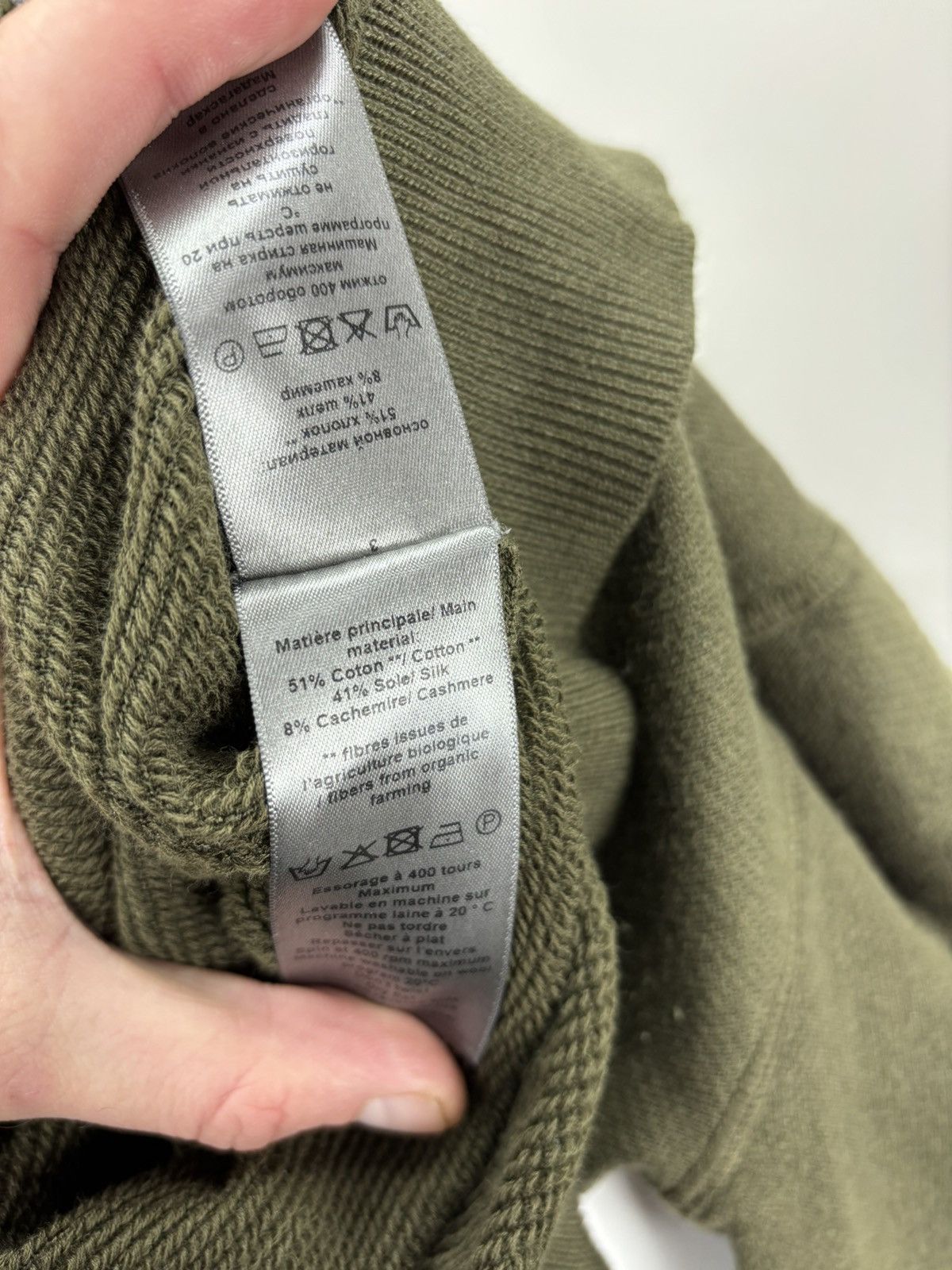 Zadig & Voltaire Mens sweater Zadig Voltaire Size S Color Green/Khaki Size US S / EU 44-46 / 1 - 15 Thumbnail