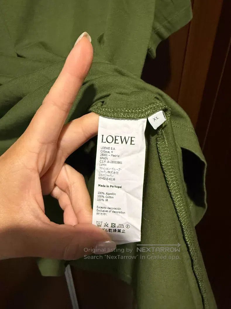 Loewe Loewe Teal Short Sleeve T-shirt with Anagram Embroidered L Size US XL / EU 56 / 4 - 4 Thumbnail