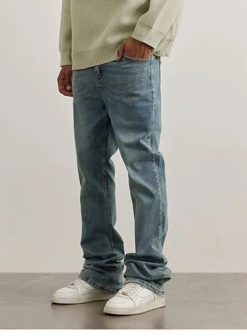 VIBE denim flared skate hiphop washed jeans Size US 32 / EU 48 - 6 Thumbnail