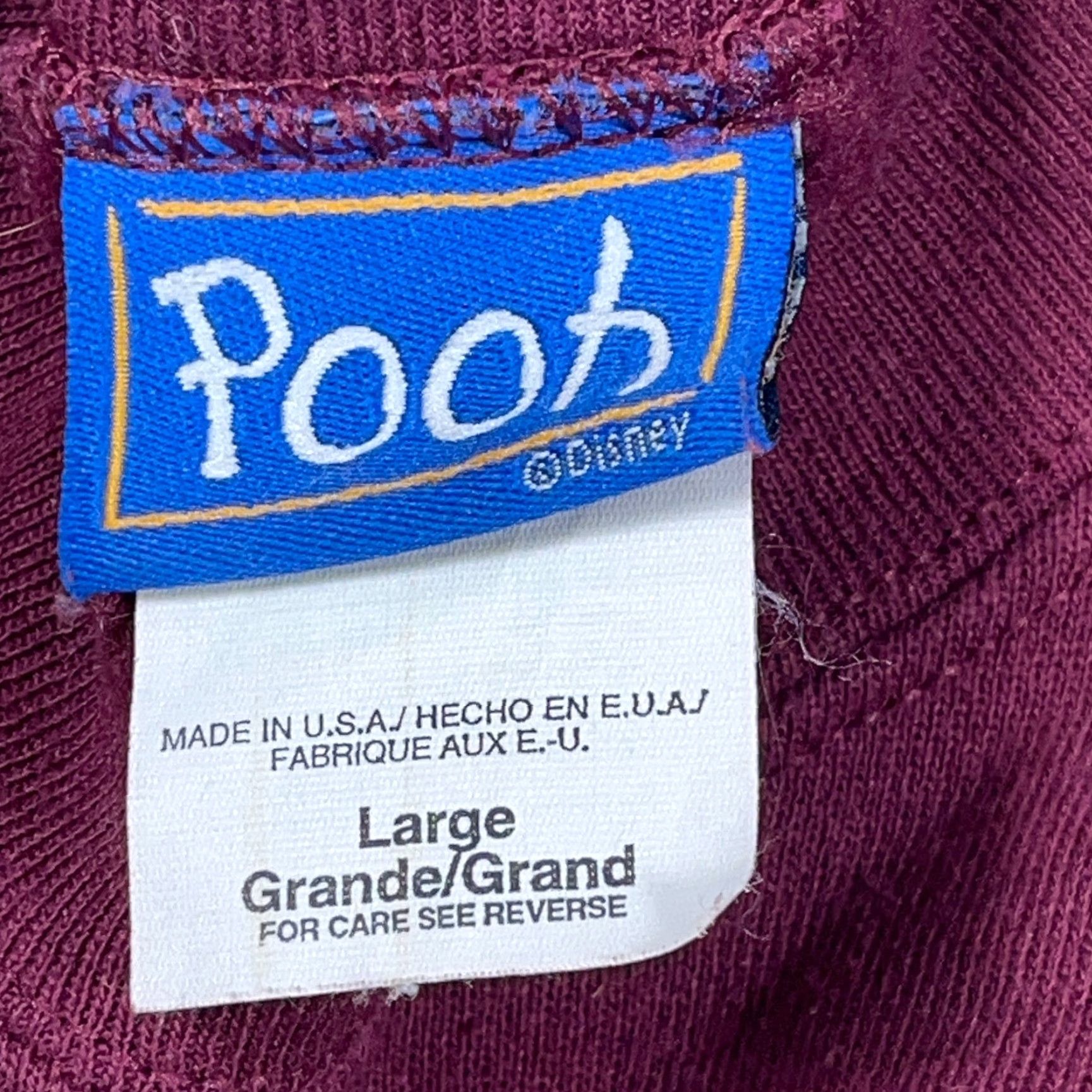 Disney VINTAGE Disney Sweatshirt Men M Red Graphic Print 80s 90s Winnie The Pooh Piglet Logo USA Pullover Crew Neck Long Sleeve Size US M / EU 48-50 / 2 - 4 Thumbnail