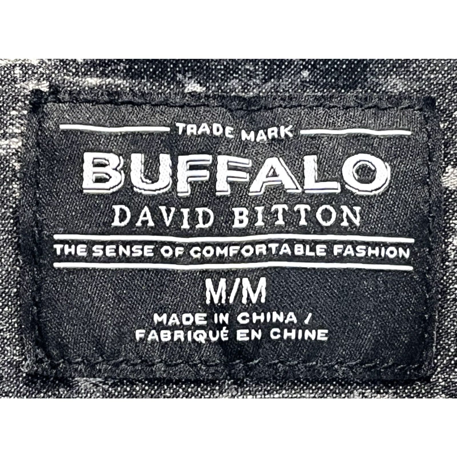 Vintage Buffalo Button-Up Shirt Denim Chambray M Gray Rock For Freedom Mens Size US M / EU 48-50 / 2 - 5 Thumbnail