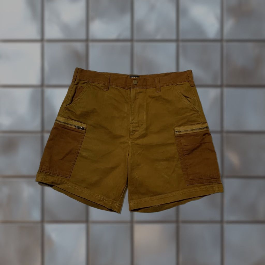 Urban Outfitters BDG Urban Outfitters Herringbone Twill HBT Stripe Cargo Utility Shorts Sz. 32 Mens Brown Size US 32 / EU 48 - 1 Thumbnail