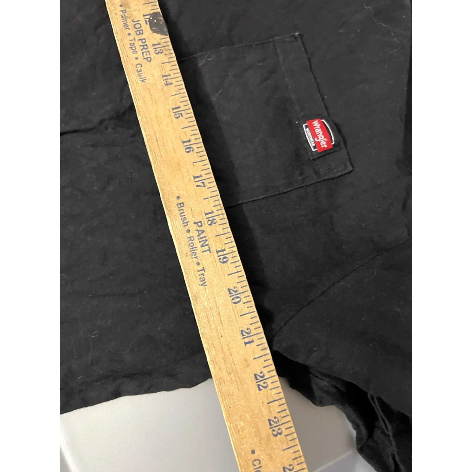 Wrangler Wrangler Men's XLT Black Pocket Work Shirt Casual Tee 100% Cotton Regular Fit Size US XL / EU 56 / 4 - 6 Thumbnail