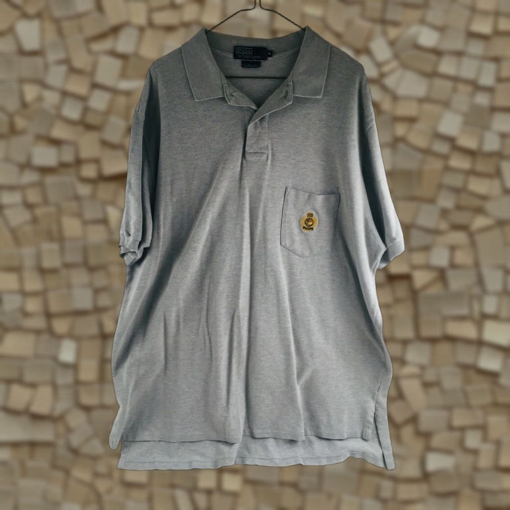 Polo Ralph Lauren Polo Ralph Lauren Polo Shirt Mens XL Gray Short Sleeve Pocket Big Shirt Size US XL / EU 56 / 4 - 1 Thumbnail