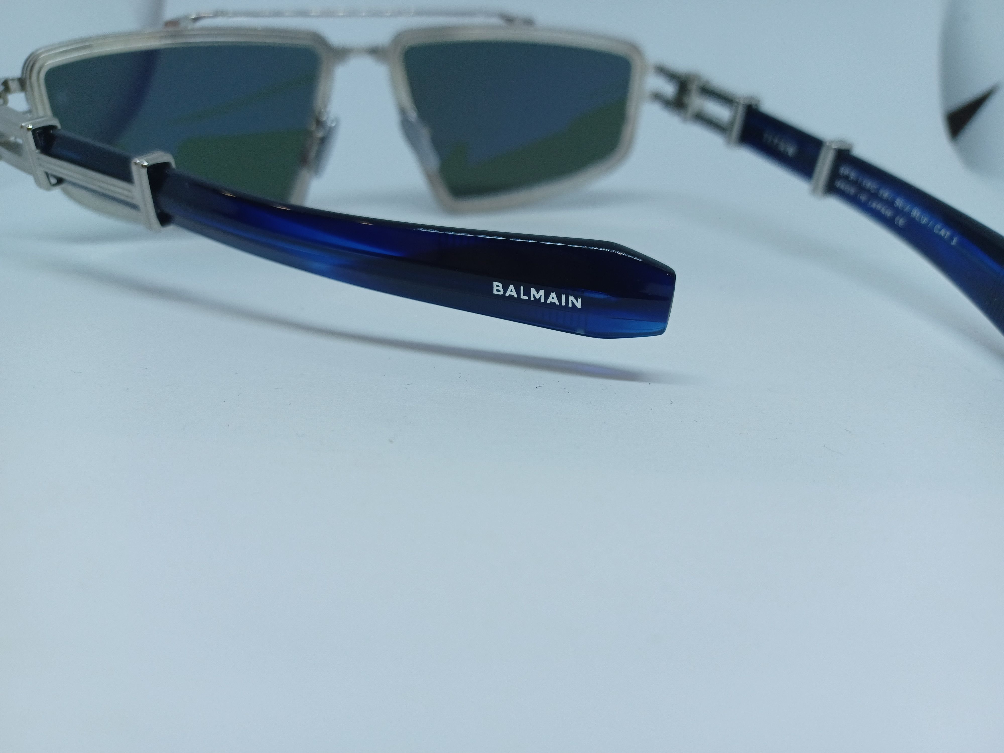 Balmain Balmain Sunglasses Silver / Blue Brand New Size ONE SIZE - 8 Thumbnail