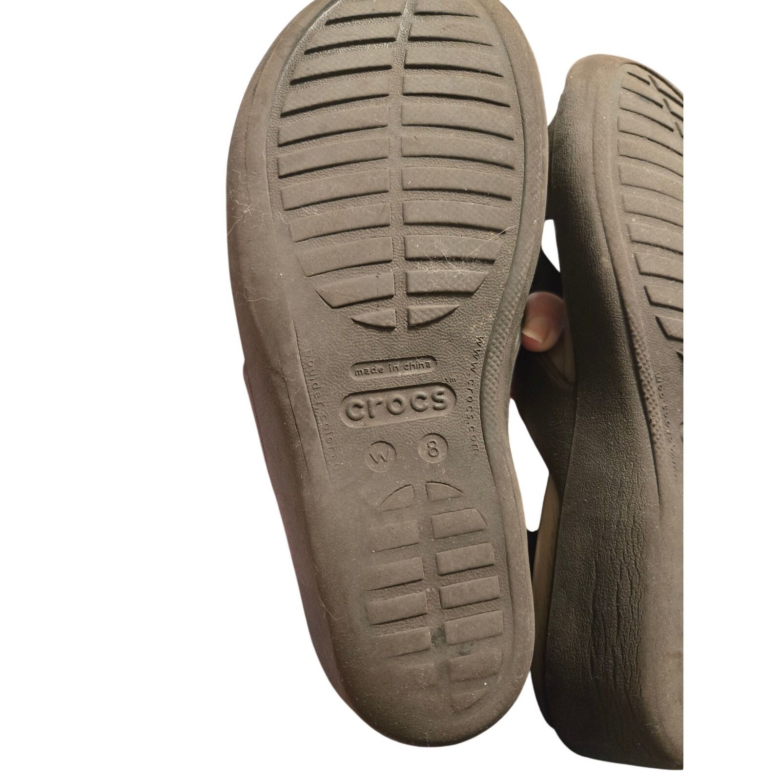 Crocs Crocs Meleen Sandal Women's Size 8 Espresso Comfort Slides Size US 8 / IT 38 - 3 Thumbnail