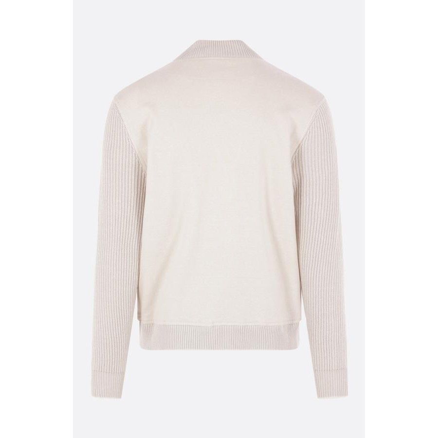 Eleventy ELEVENTY Jersey Knit Beige Bomber Jacket New & Authentic (Me Size US M / EU 48-50 / 2 - 2 Thumbnail