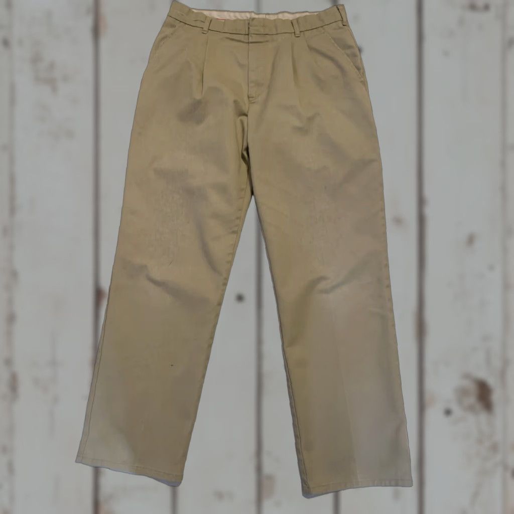 Vintage VF ImageWear Men's Khaki Pants 35x32 Casual Workwear Chinos Beige Size US 35 - 1 Thumbnail