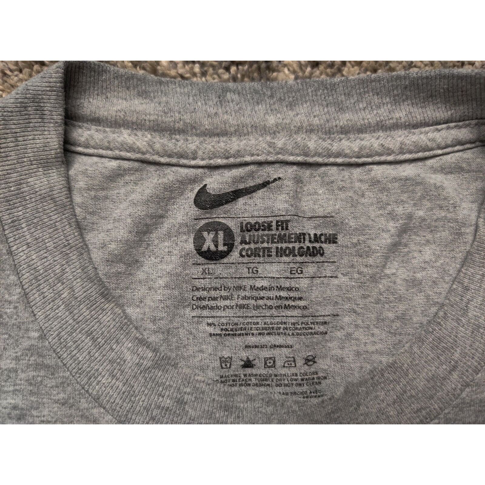 Nike Nike Shirt Adult Mens XL Gray Blue Sportswear Spell Out Size US XL / EU 56 / 4 - 5 Thumbnail
