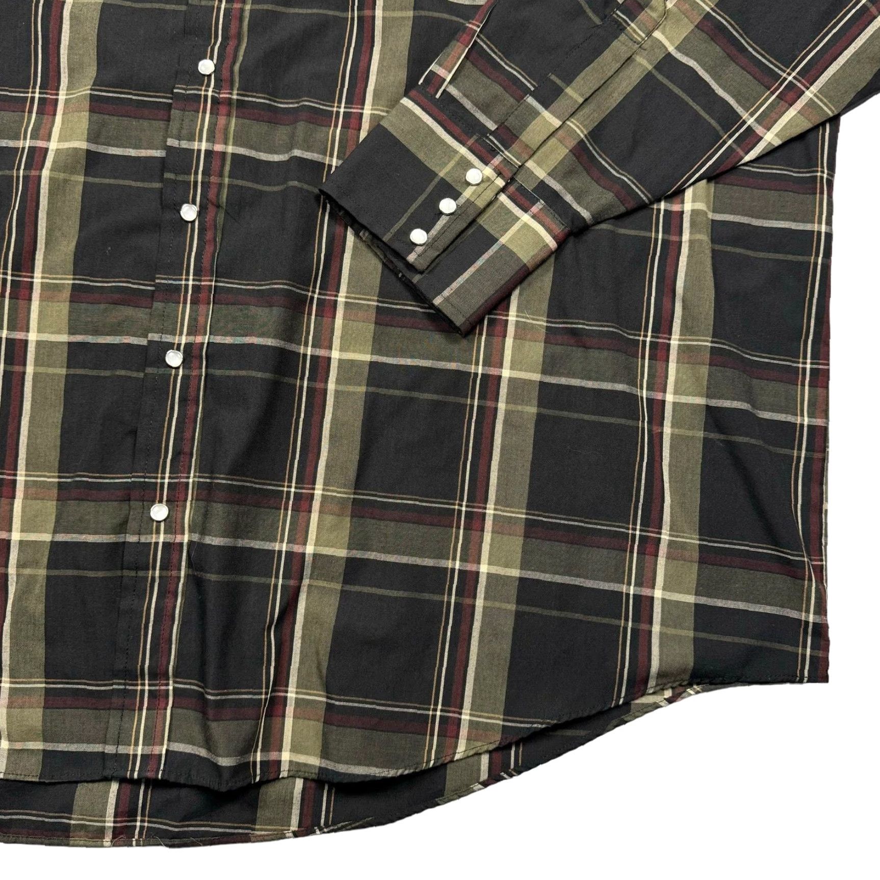Vintage VINTAGE Plains Pearl Snap Western Shirt Mens 3XLB Cowboy Plaid Rodeo Rockabilly Utility Shirt Big & Tall Black 90s Western Mens Size US XXL / EU 58 / 5 - 2 Thumbnail