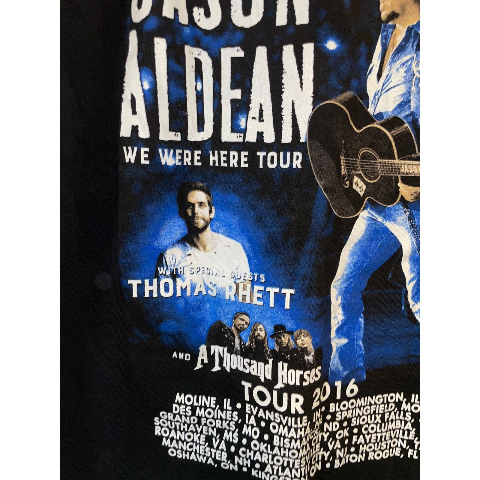 Gildan Jason Aldean Shirt We Were Here Tour Country Tee M Medium Size US M / EU 48-50 / 2 - 8 Thumbnail