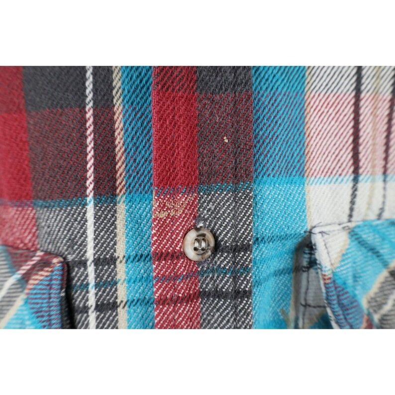 FiveBrother 90s Five Brother Mens M Distressed Heavy Flannel Size US S / EU 44-46 / 1 - 4 Thumbnail