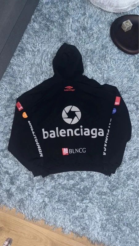 Balenciaga Balenciaga racing sponsor hoodie black Size US M / EU 48-50 / 2 - 2 Thumbnail