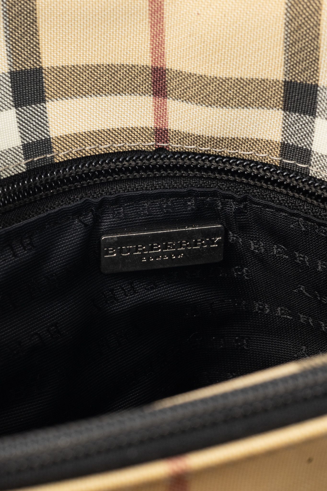 Burberry Burberry House-Check Canvas Leather-Trim Tote Size ONE SIZE - 12 Thumbnail