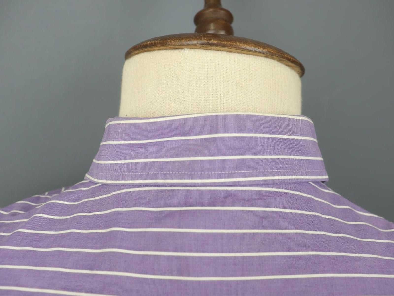 Designer Boggi Milano Purple White Striped Shirt Size M Size US M / EU 48-50 / 2 - 8 Thumbnail