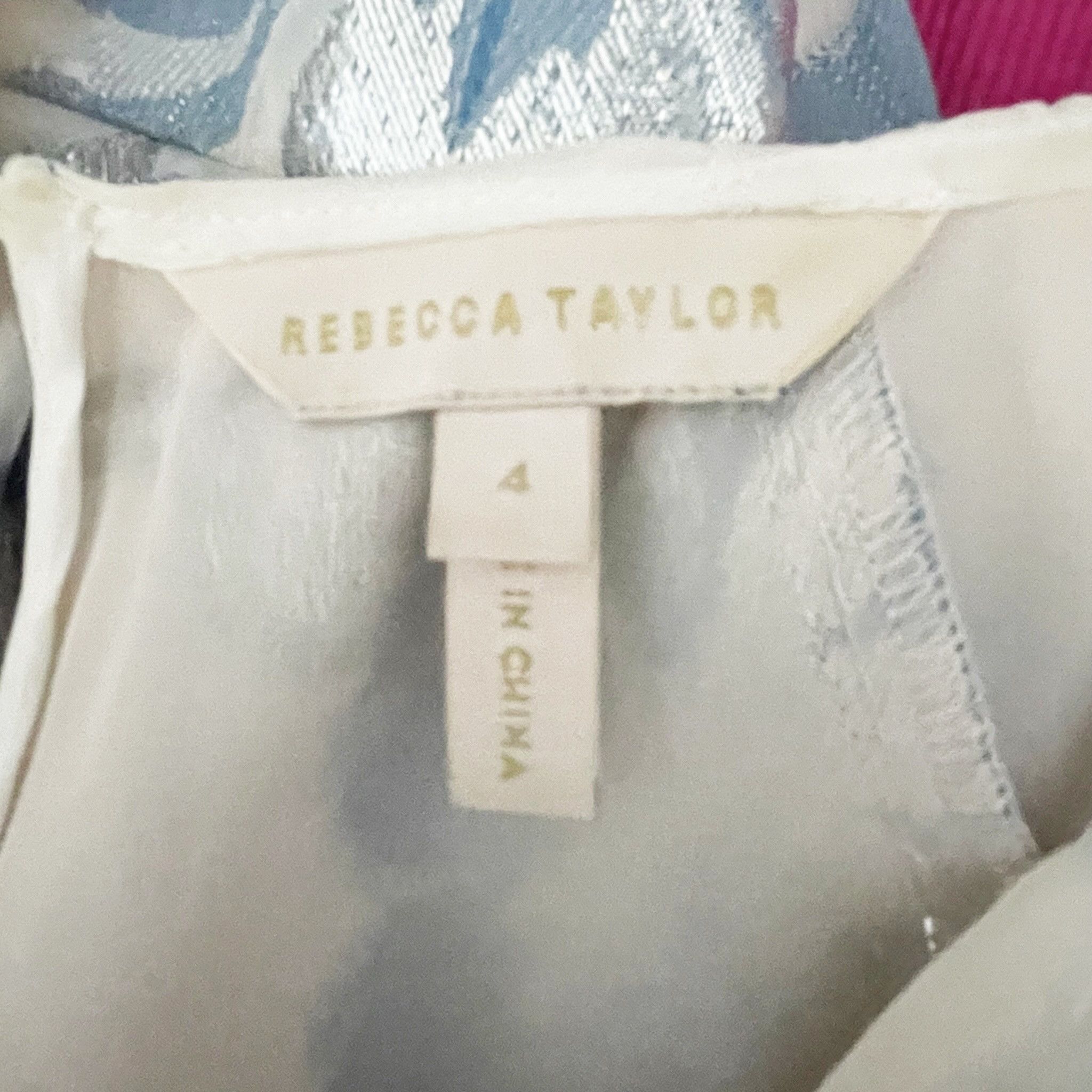 Rebecca Taylor Rebecca Taylor Met Fleur Silk Chiffon Faux Size S / US 4 / IT 40 - 2 Thumbnail