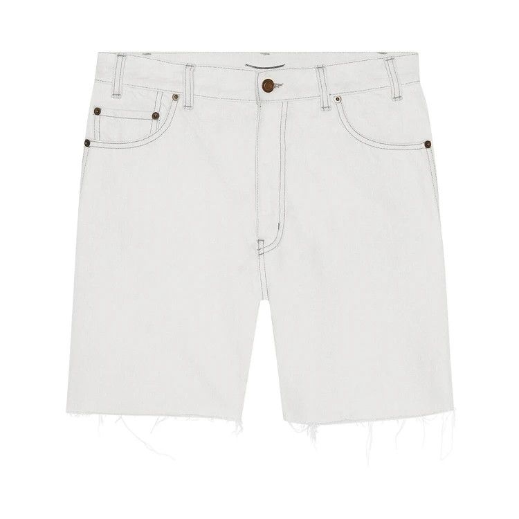 o1s1wg110724 Baggy Shorts in Denim in White