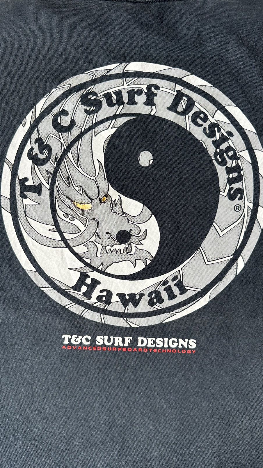 Vintage VINTAGE T&C SURF DESIGN DRAGON PRINT DISTRESSED TEE Size US M / EU 48-50 / 2 - 8 Thumbnail