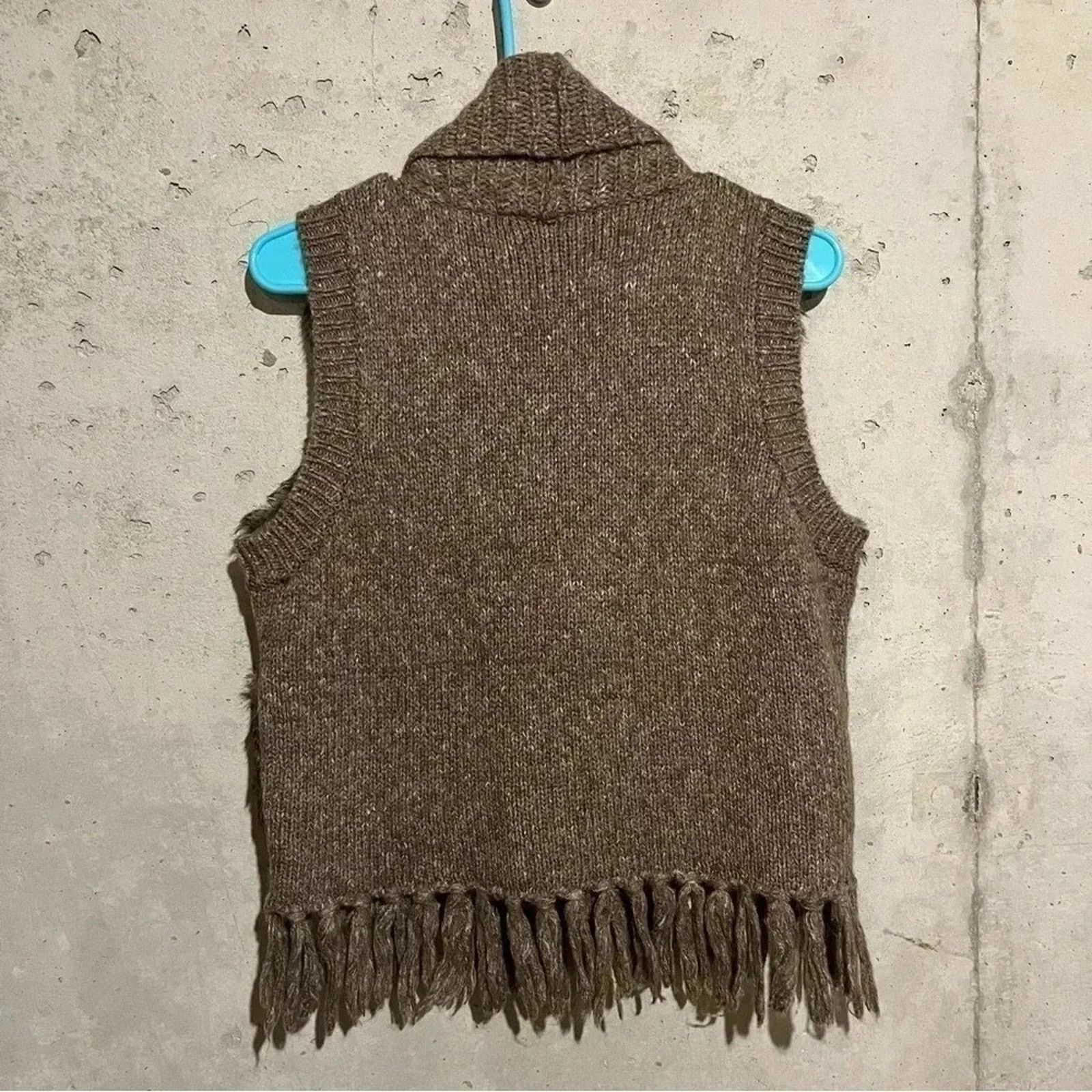 Other Dollhouse Faux Fur Knit Blend Cropped Fringe Vest sz M Boho Size M / US 6-8 / IT 42-44 - 6 Thumbnail