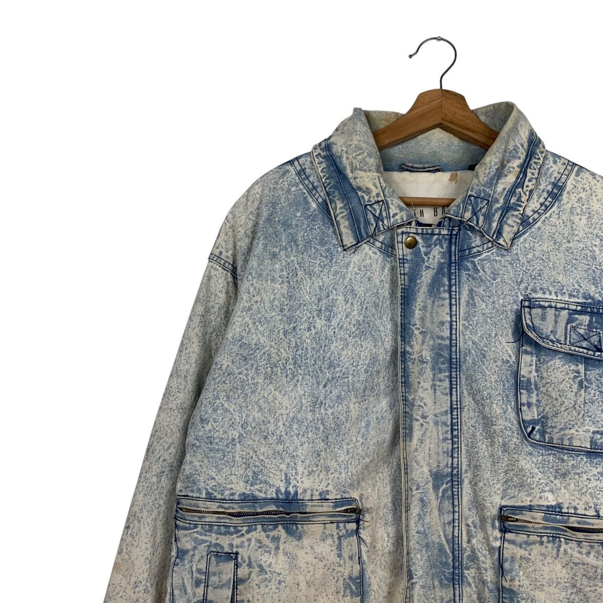 Vintage NORTH BAY World Travel Washed Denim Jacket #2433-C109 Size US M / EU 48-50 / 2 - 6 Thumbnail