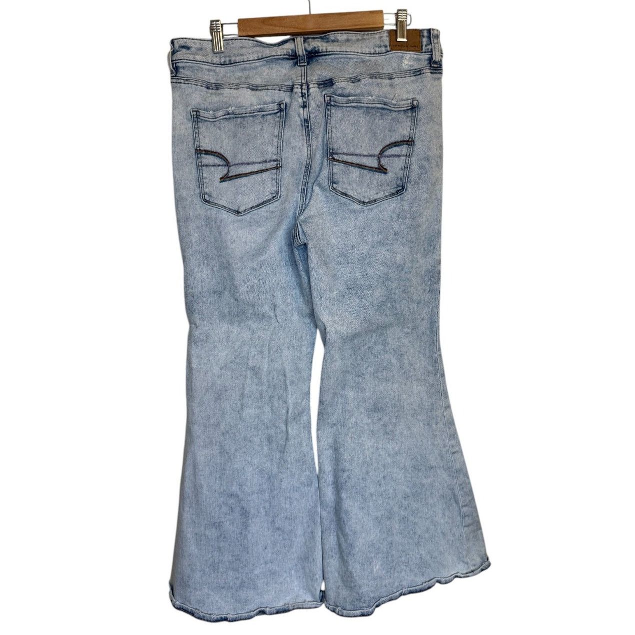 American Eagle Outfitters American Eagle Jeans Women 14 Short Blue Festival Flare Size 36" / US 14 / IT 50 - 4 Thumbnail