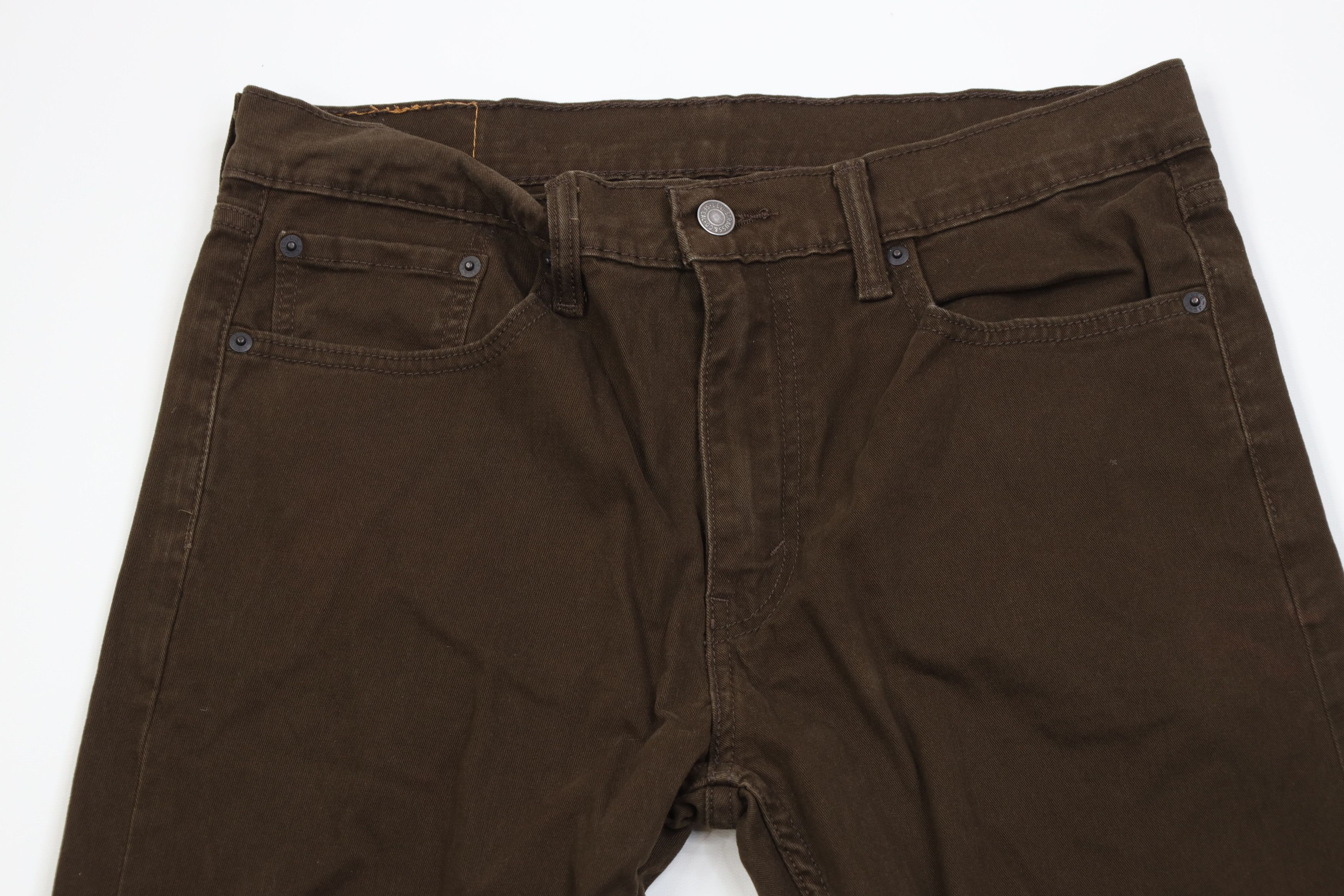 Levi's Vintage Y2K Levis 502 Slim Taper Leg Twill Pants Brown Size US 33 - 2 Thumbnail