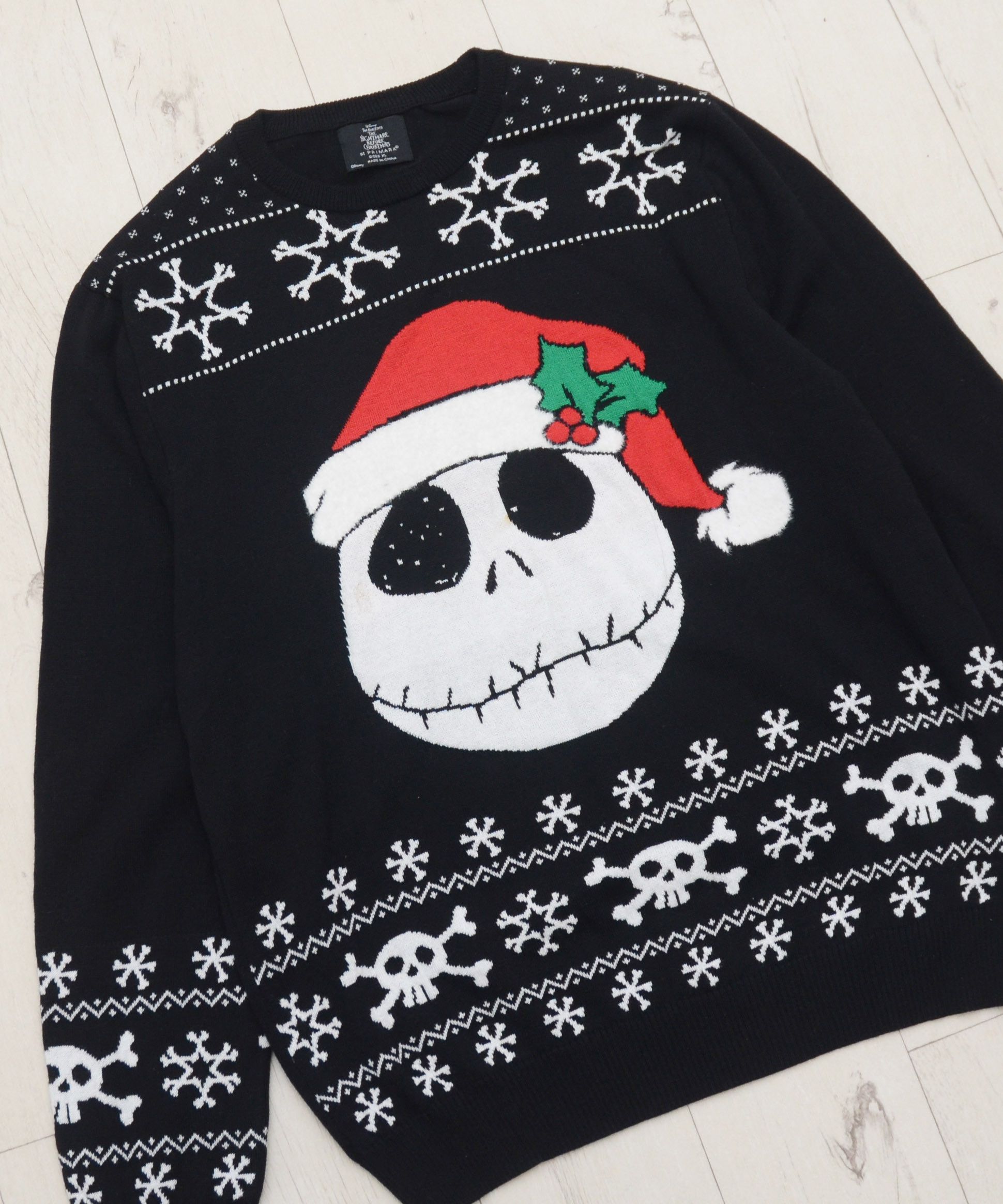 Disney DISNEY Nightmare Before Christmas Black Knit Jumper Sweater Size US M / EU 48-50 / 2 - 2 Thumbnail
