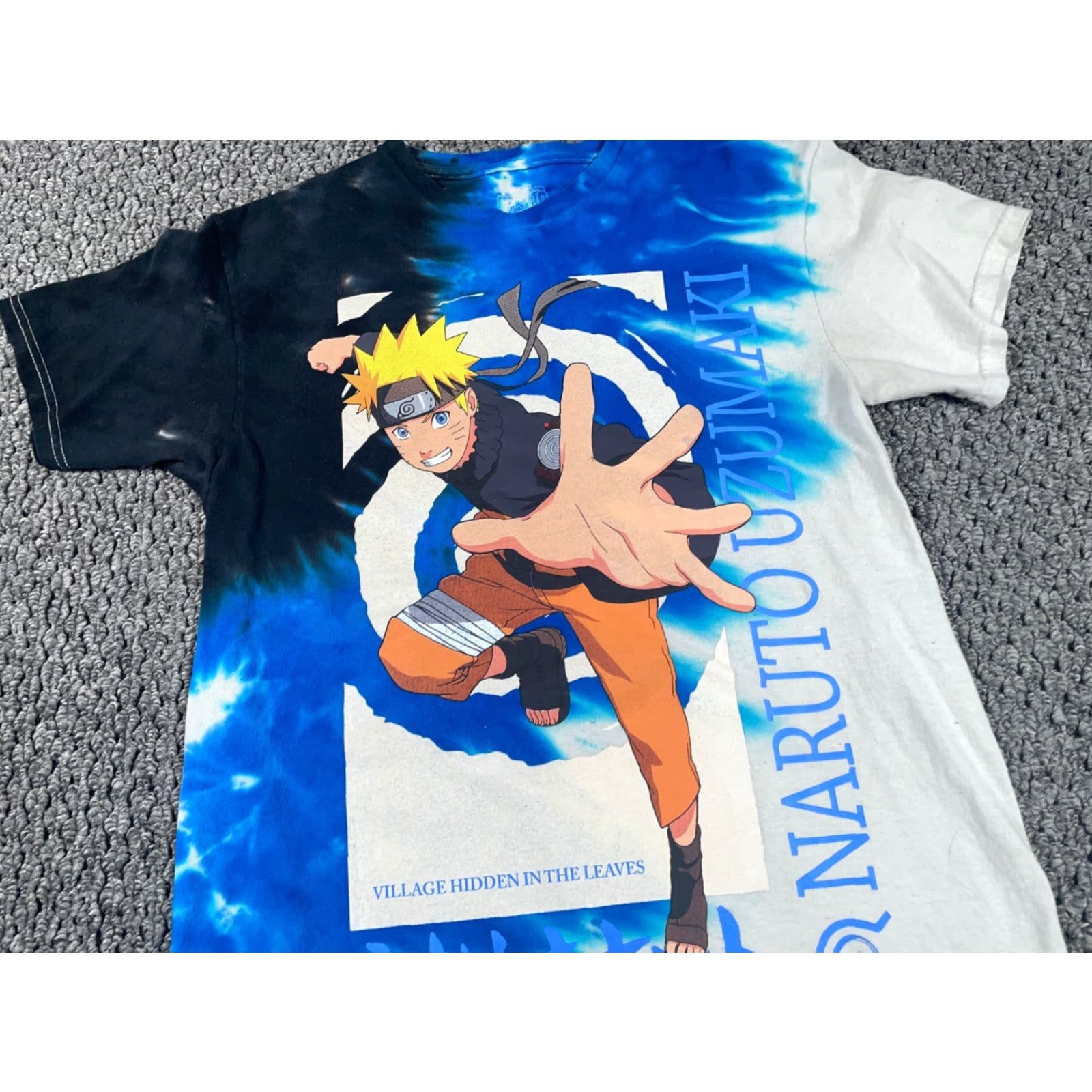 Etro Retro Naruto Shippuden Tie Dye T-Shirt Adult Medium Blue Gray Anime AOP Size US M / EU 48-50 / 2 - 8 Thumbnail