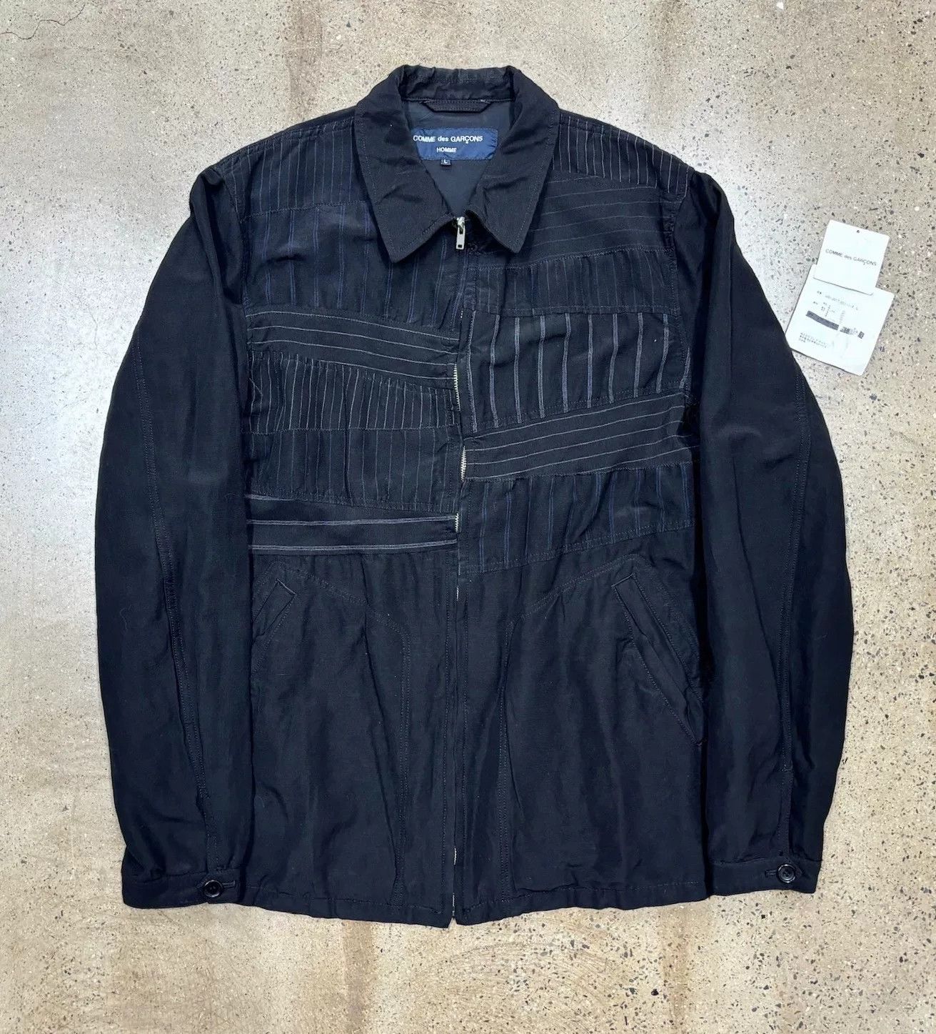 Comme des Garcons CDG Homme Striped Wool Jacket Size US L / EU 52-54 / 3 - 1 Thumbnail