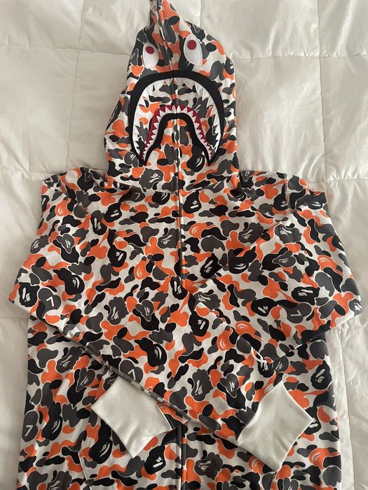 Bape Bape x Master & Dynamic Camo Shark Full Zip Hoodie | Grailed