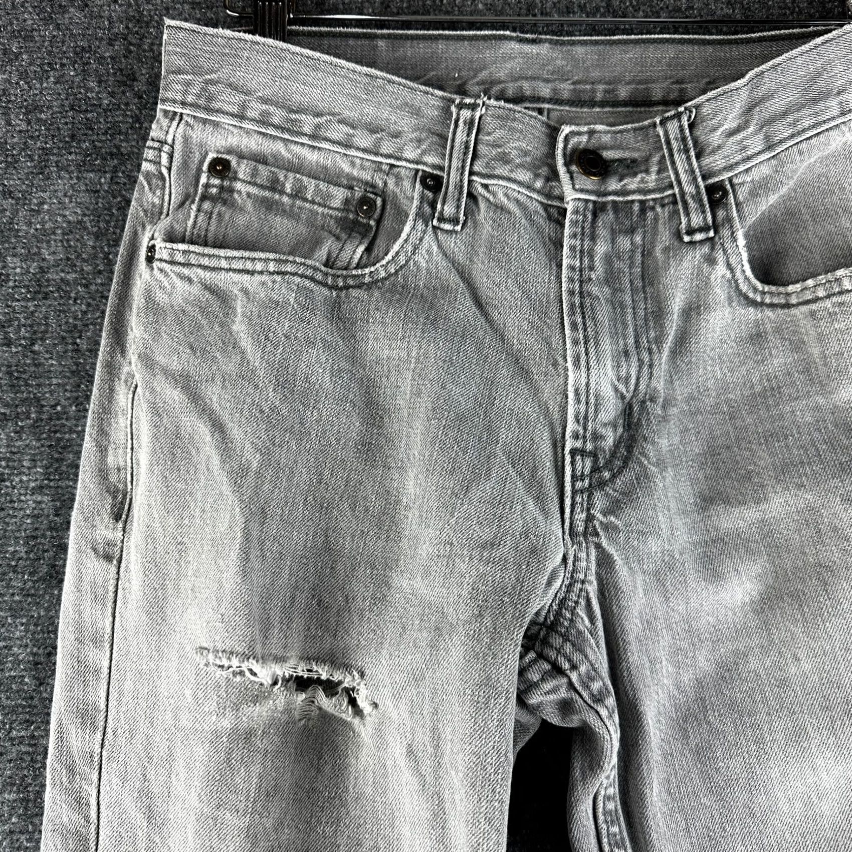 Old Navy Old Navy Jeans Mens 29 Loose Gray Wash Cotton Pockets Distressed Hole Fray Hems Size US 29 - 4 Thumbnail