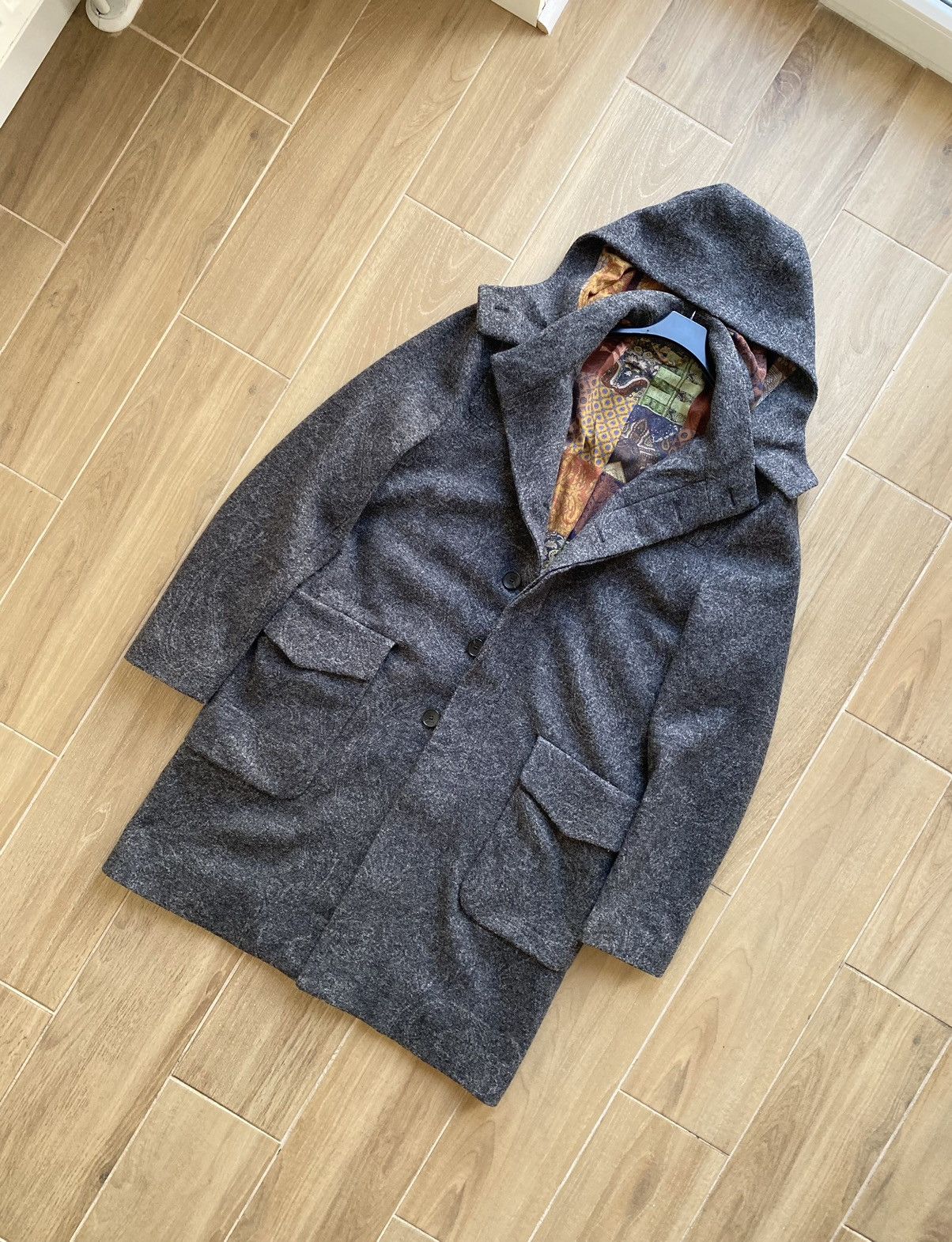 Etro Etro Wool Coat Size US L / EU 52-54 / 3 - 6 Thumbnail