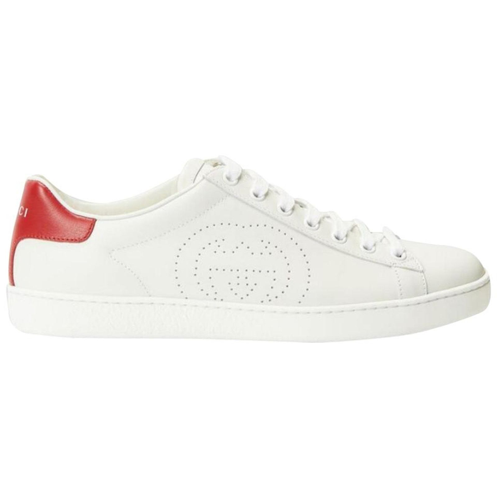 Gucci Ace sneakers with interlocking G logo perforated Size US 6.5 / IT 36.5 - 1 Thumbnail