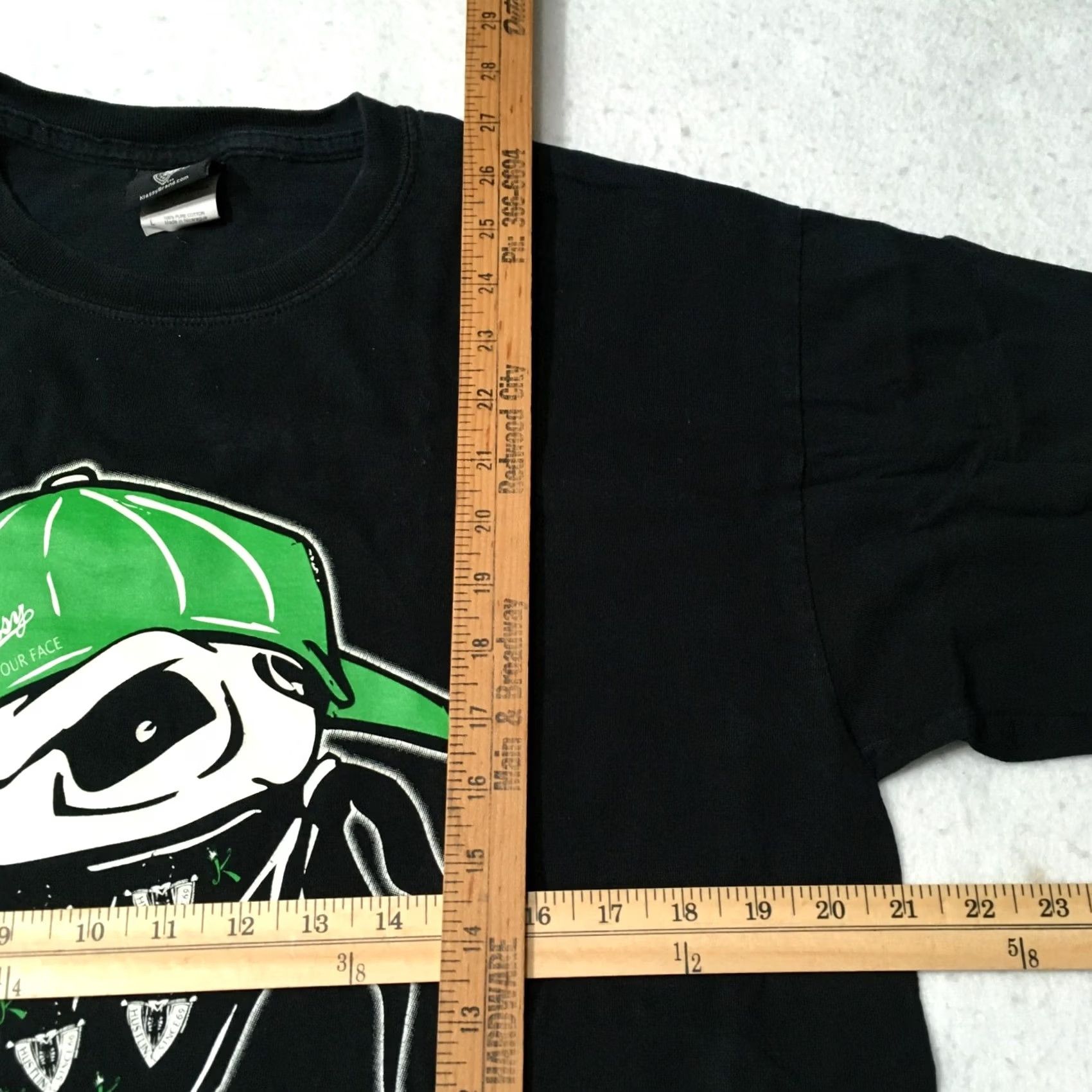Vintage klassy Shirt Mens L Black hustlin green graphic Sassy Tee occult Size US L / EU 52-54 / 3 - 6 Thumbnail