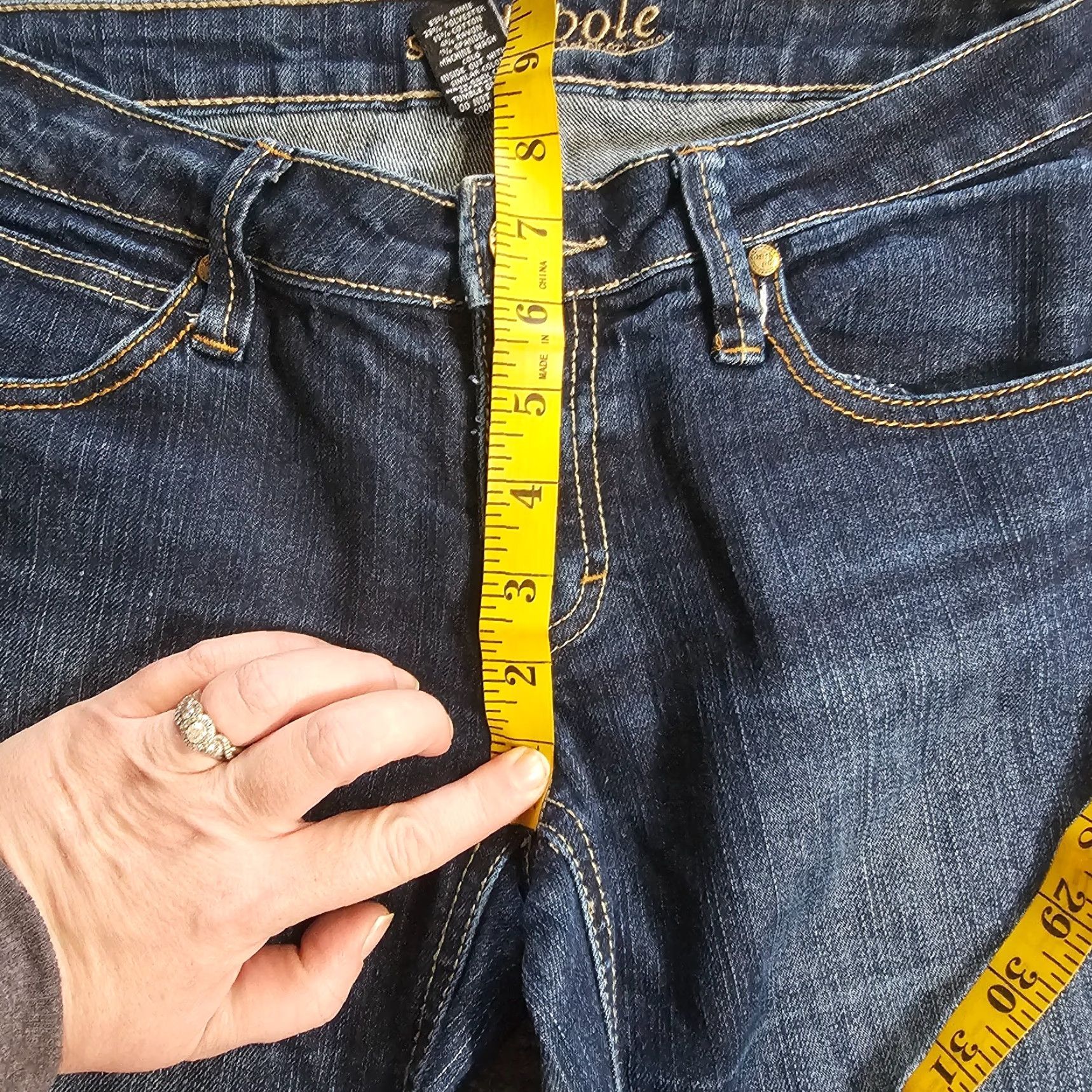 Southpole VINTAGE Southpole Jeans Womens Flare 28 Blue Dark Wash Embroidered 90s Hip Hop Y2K Casual Jeans Womens Size 26" / US 2 / IT 38 - 7 Thumbnail