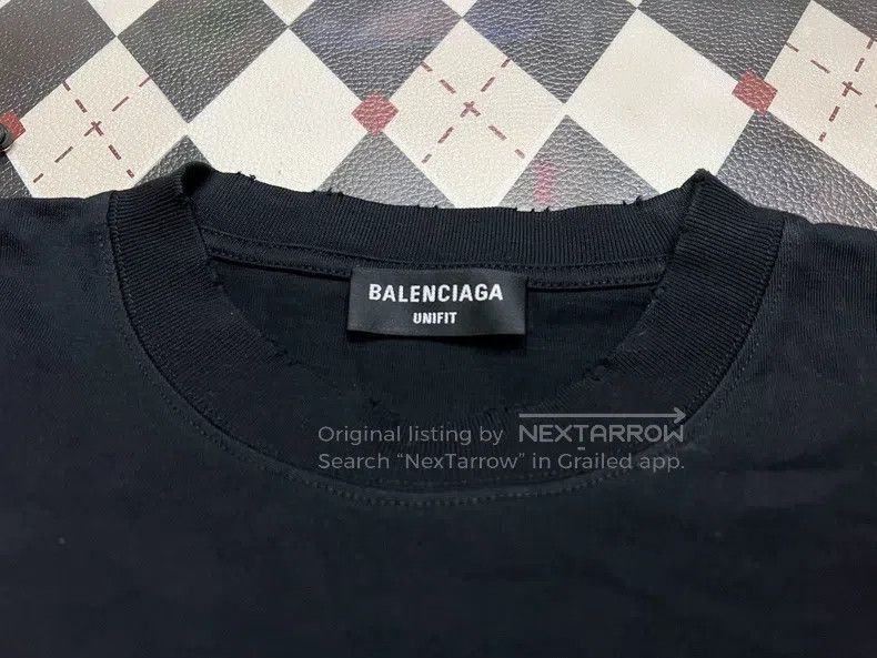 Balenciaga Balenciaga Women's Vintage Alphabet Logo Short Sleeve T-Sh Size L / US 10 / IT 46 - 2 Thumbnail