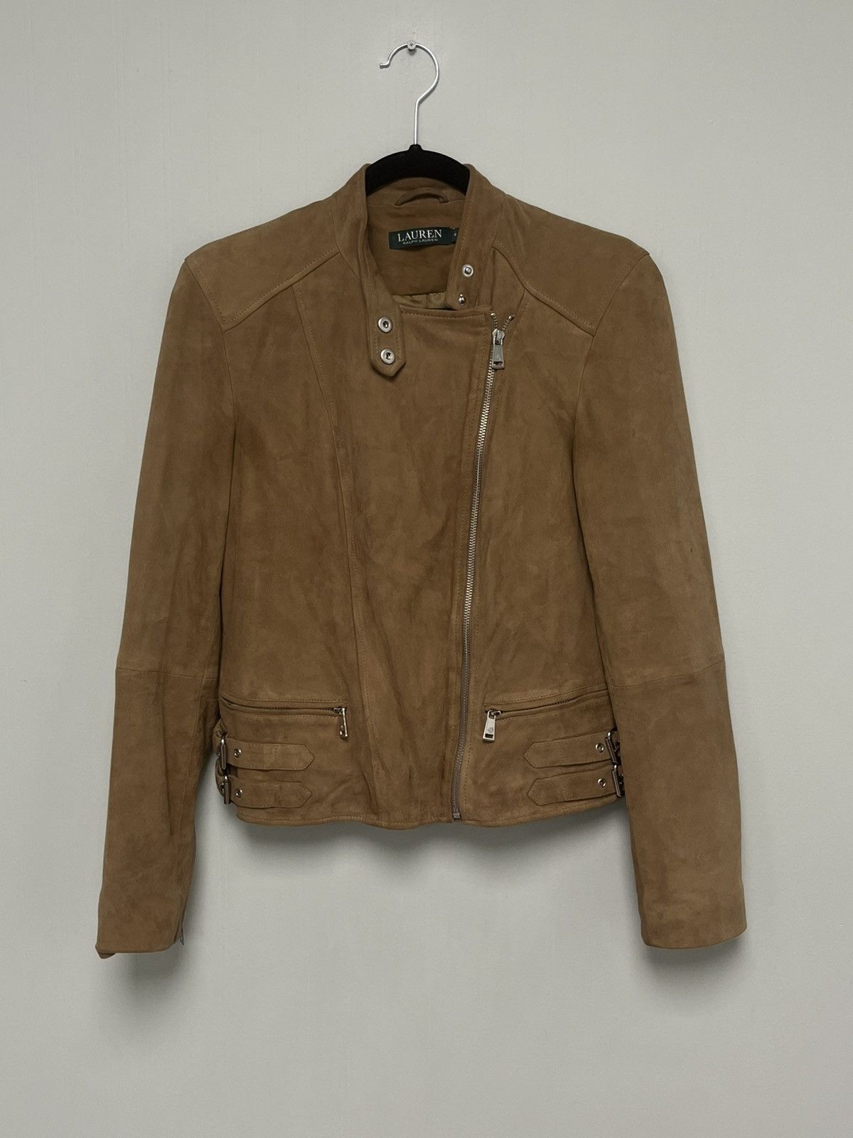 Suede biker jacket. Size medium