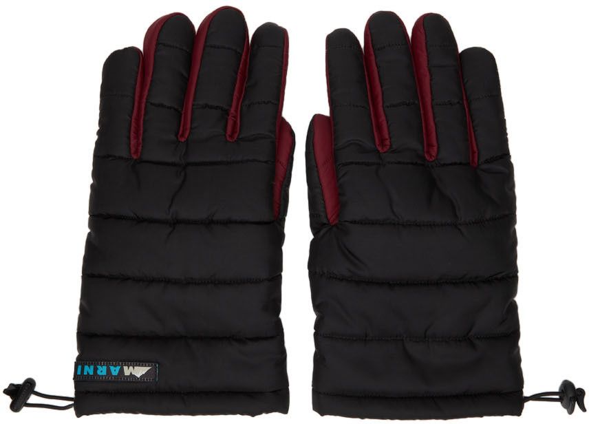 Marni o1y0225 Size : S / Gloves in Burgundy/Black Size ONE SIZE - 1 Preview